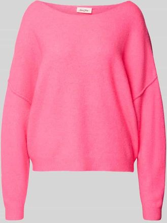 American Vintage American Vintage Oversized Strickpullover mit U-Boot-Ausschnitt Modell DAMSVILLE in Pink, Gr&ouml;&szlig;e XS/S
