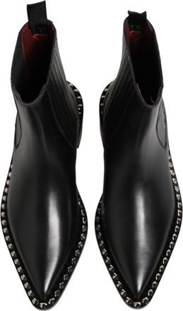 Dolce & Gabbana Mens Black Studded Chelsea Short Ankle Boots Shoes Pl+vi+66lf
