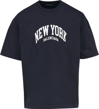 Balenciaga Cities New York T-Shirt Medium Fit Navy 612966TLVM23967