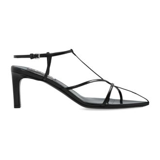 Jil Sander High Heel Sandals, female, Black, Size: 10 US Cage Medium-Heel Sandal