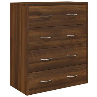 Berkfield Home Sideboard with 4 Drawers 60x30.5x71 cm Brown Oak