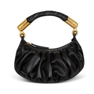 Balmain Ebene Mini tas in kalfsleer - Dames - Handtassen - Zwart - ONE Size - Leer - Tassen