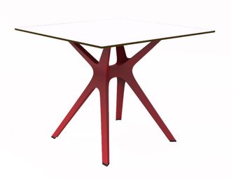 Resol Mesa Cuadrada Interior 90x90 Rojo - Blanco Vela S Resol