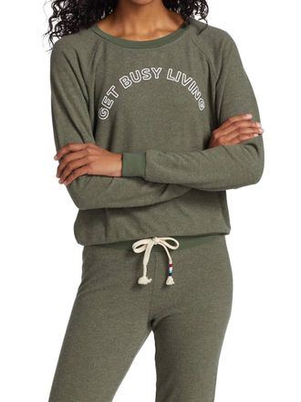 Sol Angeles Get Busy Living Pullover In Olive