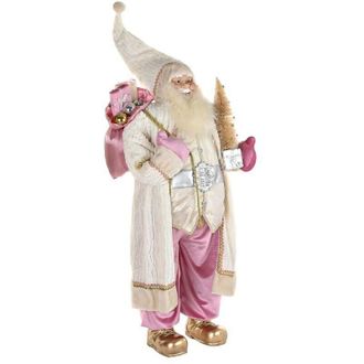 DKD Home Decor Adorno Navide&ntilde;o Dkd Home Decor Gris Rosa Pvc Madera 60 X 50 X 124 Cm