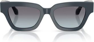 A|X Armani Exchange 50mm Gradient Cat Eye Sunglasses in Dusty Blue /Blue Gradient at Nordstrom