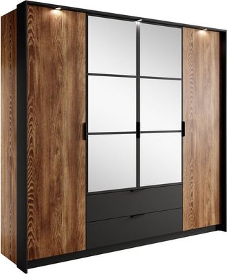 Mirjan24 Armario Flodale 101, 210x224x59cm, Puertas De Armario: Con Bisagras, N&uacute;mero De Estantes: 0, Led
