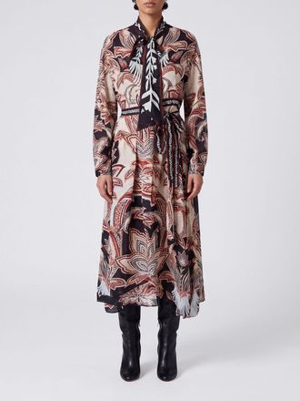 Farm Rio Tapestry Dream Ethnic Print Viscose Wrap Midi Dress