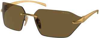 Prada PR A55S 15N01T Mens Sunglasses Gold Size 71