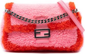 Fendi 2010-2025 Baguette kleine lammy tas - Roze