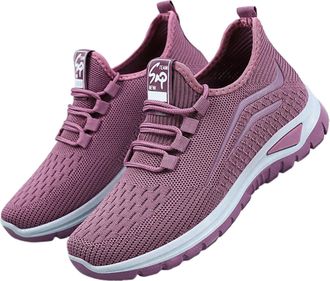 Generic Womens Slip On Walking Sneakers Breathable Mesh Casual Comfort Shoes for Outdoor Travel Gym White Trainers Women Extra Wide Fit