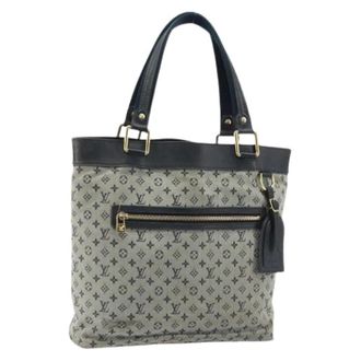 Louis Vuitton Pre-owned Tote Bags, female, Gray, Size: ONE SIZE Pre-owned Vintage Monogram Mini Canvas Tote Bag