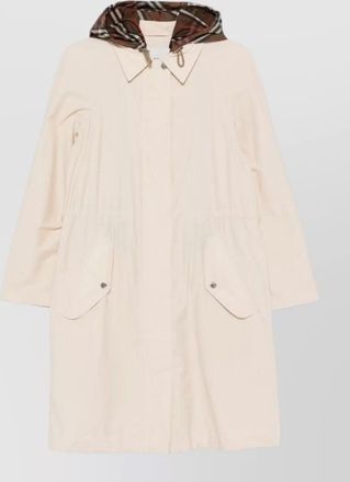 Burberry printed hooded parka coat