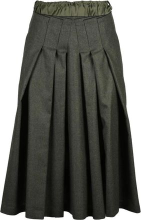 Aspesi Gonna Svasata - Dames - Midirokken - Groen - XS - Rokken