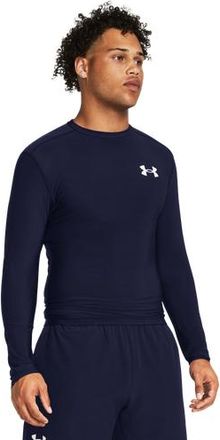 Under Armour Mens Heatgear OG Compression Long Sleeve - White/Midnight Navy Size 3XL