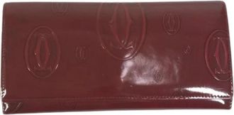 Cartier Pre-owned Vintage Long wallet (bi-fold) - Dames - Vintage Accessoires - Rood - ONE Size - Leer - Vintage