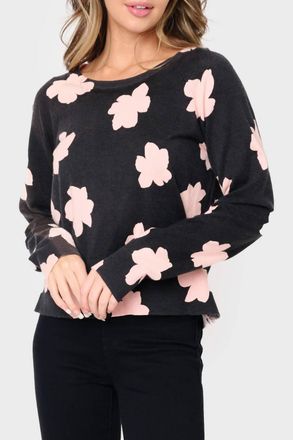 Sanctuary All Day Long Sweater In Rose Smoke Flower