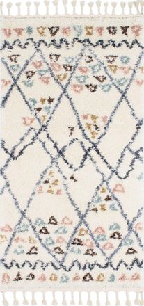 Nazar Rugs Alfombra de pasillo &eacute;tnica crema 80x150 estilo bereber