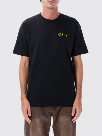 Obey T-shirt girocollo in cotone con stampa grafica a contrasto sul petto