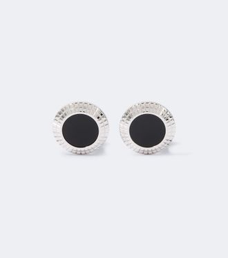 Dunhill Sterling silver cufflinks with onyx