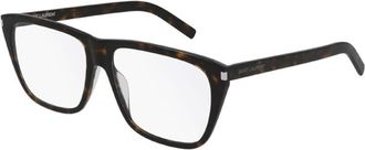 Saint Laurent Ladies Brown Square Eyeglass Frames SL434SLIM 002