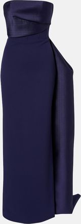 Solace London Kinsley draped strapless gown