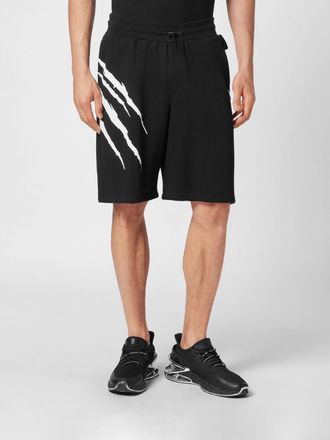 Plein Sport Shorts sportivi Scratch in jersey con coulisse in vita