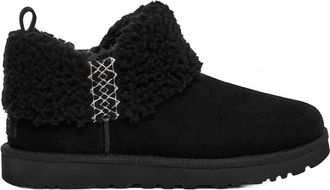 UGG Womens Ultra Mini Braid Boots In Black