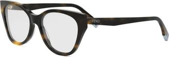 Fendi Way Pantos Brillen - unisex - Brillen - Bruin - 54 MM - Accessoires