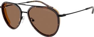 Emporio Armani Zonnebril Ea 2163 Stijl 300173 - Heren - Zonnebrillen - Zwart - 56 MM - Accessoires