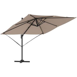 vidaXL Parasol Roma Taup&eacute; 286 X 284 X 265 Cm Aluminio Y Poli&eacute;ster Vidaxl