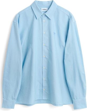 Soulland VIT Button Down Oxford Shirt - Heren - Casual Overhemden - Blauw - L/Xl - Katoen - Overhemden
