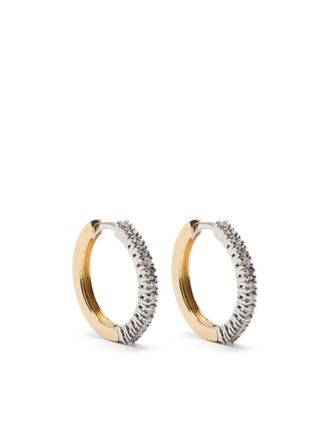 Delfina Delettrez 18kt yellow gold and diamond hoop earrings - Silver