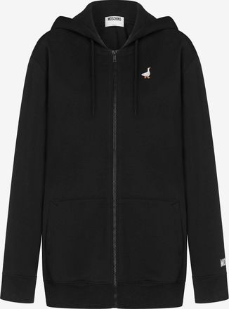 Moschino Felpa in cotone organico Goose - Nero