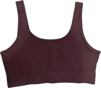 Calvin Klein Womens Thermal Scoop Neck Low Impact Sports Bra In Purple