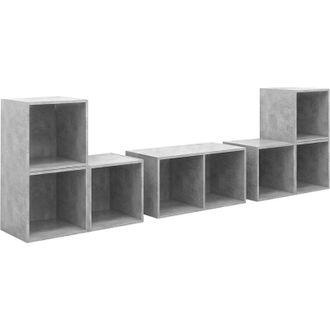 vidaXL Vidaxl - Muebles De Sal&oacute;n 6 Piezas Madera De Ingenier&iacute;a Gris Hormig&oacute;n
