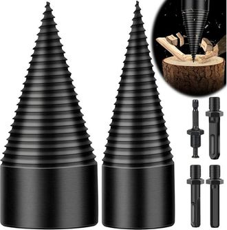 OEM Broca Para Partir Madera, Broca C&oacute;nica De 32+45 Mm, Broca Para Partir Madera Con 3 Mangos, Broca Para Partir Madera O Cortador De Troncos, Tornillo C&oacute;