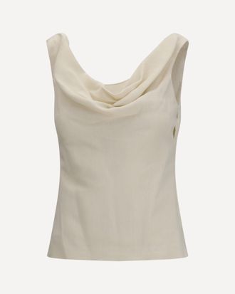 Brunello Cucinelli Viscose and linen twill Top Female L