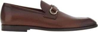 Ferragamo Gancini Ornament Leather Loafers, Size 6.5 EEE