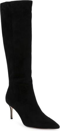 L'agence Herald Leather Knee High Boot in Black Suede at Nordstrom, Size 8.5