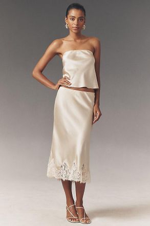 Reformation Spritz Silk Strapless Top