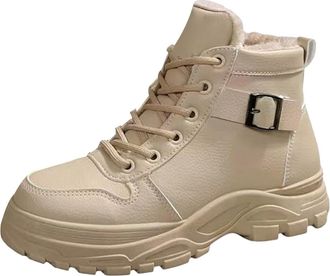 Generic snow boots womens waterproof Winter Boots for Women UK Wide Fit Waterproof Walking Shoes Cozy Faux Fur Anti-Slip Snow Shoes Ladies Warm Fur Lined Comb