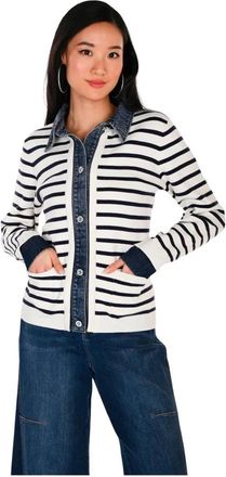 Frank Lyman Design Gebreid Jasje 264855 - Dames - Vesten - Blauw - L - Truien & Vesten