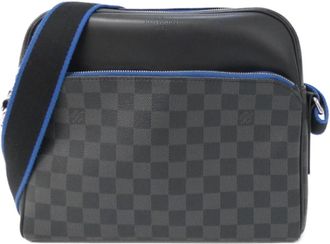 Louis Vuitton Dark Gray Graphite Coated Canvas Shoulder Bag (Pre-Owned)