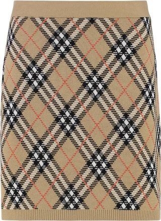 Burberry Multicolor Checks Mini Skirt