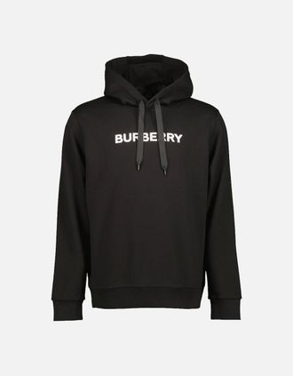 Burberry Mens Logo Print Hoodie - Grey - Size: 42