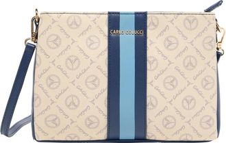 Carlo Colucci Tassen, Dames, Beige, ONE Size, Modieuze Schoudertas Farina