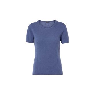 Joseph Licht T-shirt van kasjmier - Dames - T-shirts - Blauw - M - Kasjmier - Tops