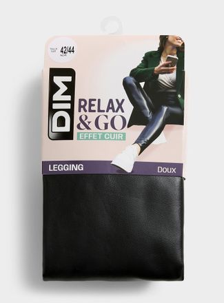 Dim Womens Black faux-leather legging