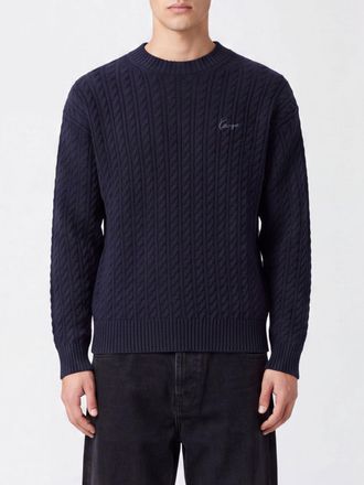 Kenzo Maglia girocollo in misto cotone e lana con logo ricamato